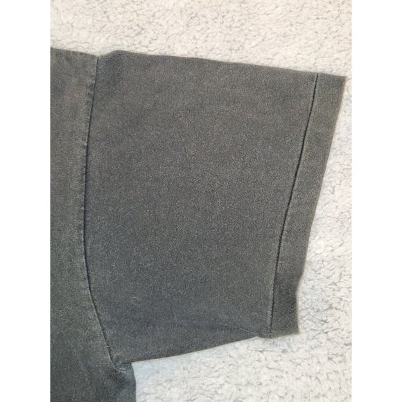 Vintage Anvil Black Heathcliff No Sweat Short Sleeve Cotton T-Shirt Adult Large - Picture 9 of 9